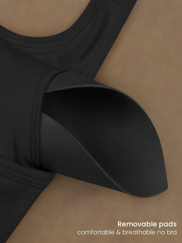 Backless Halter-Neck Sports/Gym Jumpsuit
